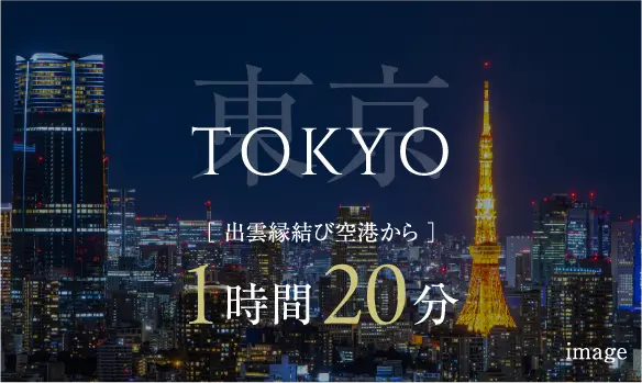 東京 出雲縁結び空港から1時間20分