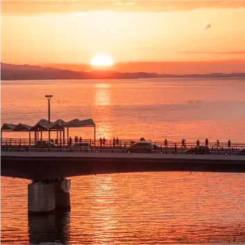 宍道湖の夕景